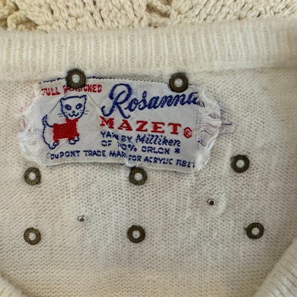 Vintage Rhinestone Cardigan - Picture 3 of 5